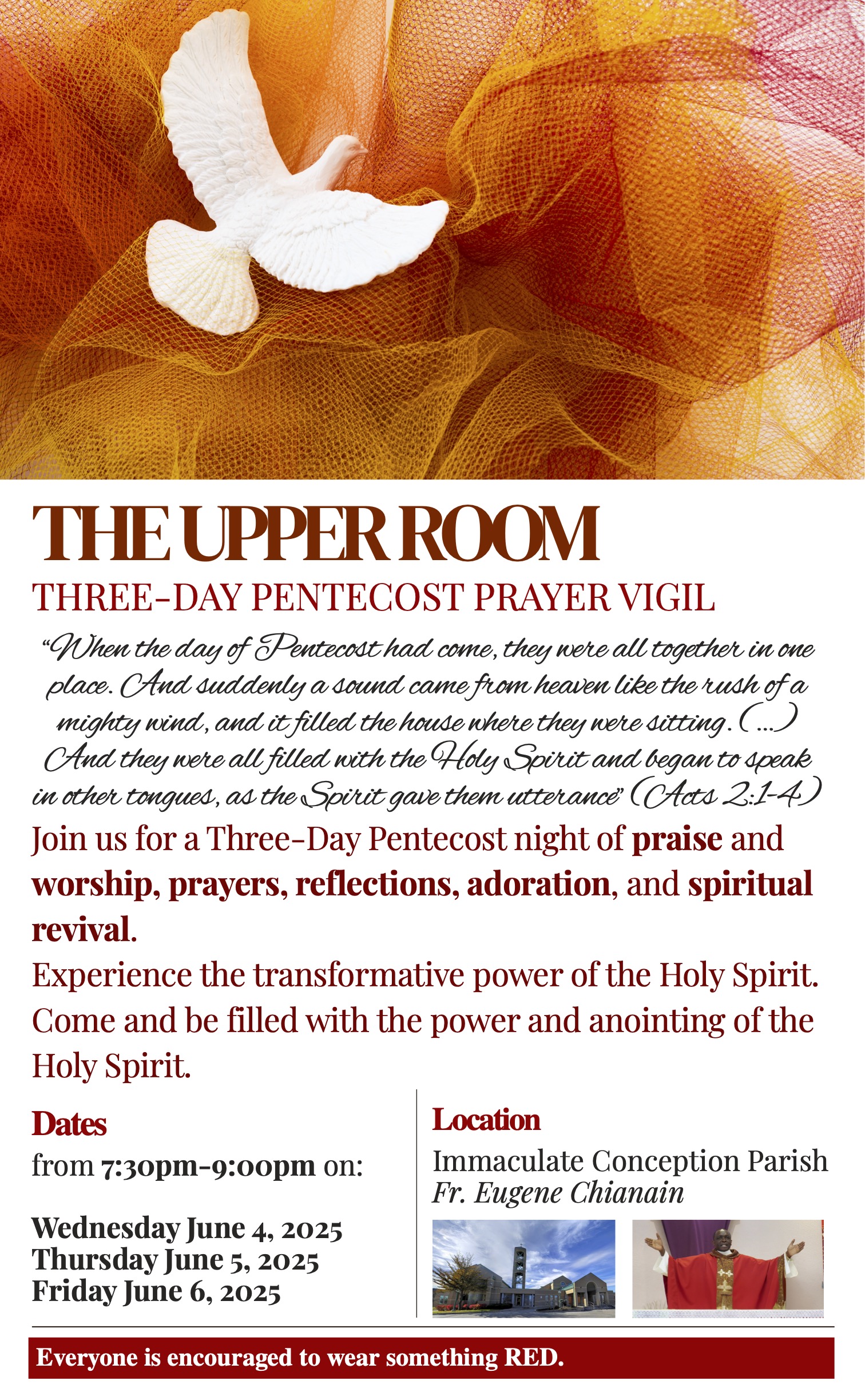 2025 Pentecost Vigil Poster